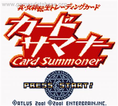 Cover Shin Megami Tensei Trading Card - Card Summoner for Game Boy Color